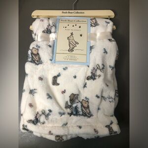 Vintage/Retro style A.A. Milne Winnie the Pooh Cowboy Baby Throw Blanket NWT